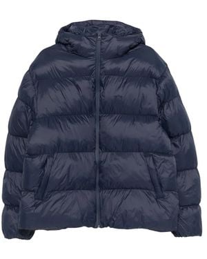 Arte' Hooded Quilted Jacket - Blue
