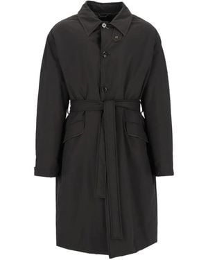 Dolce & Gabbana Belted Single-Breasted Car Coat - Black