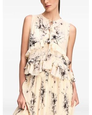 Cinq À Sept Ariette Bluse Mit Blumenprint - Natur