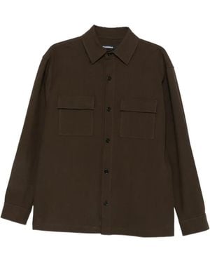 KARL LAGERFELD Flap-Pocket Overshirt - Brown
