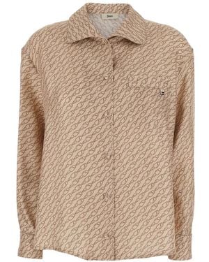 Herno Chain-Pattern Shirt - Natural