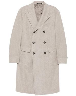 Tagliatore Manteau Croisé À Chevrons - White