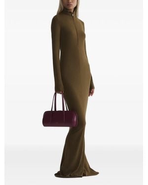 Mugler Maxi Column Jersey Dress - Natural