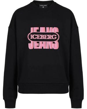 Iceberg Sudadera Con Logo Estampado - Negro