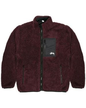 Stussy Reversible Fleece-Texture Jacket - Red