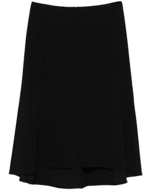 Jil Sander Zip-Fastening Layered Midi Skirt - Black