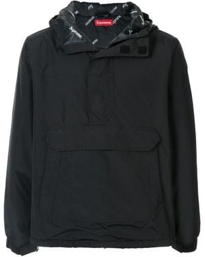 Supreme Half-Zip Hooded Windbreaker - Black