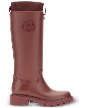 Moncler Kickstream Knee-Length Rain Boots - Red