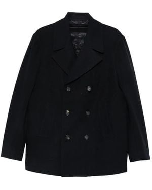 Canali Abrigo Con Doble Botonadura - Negro