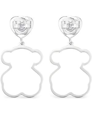 Tous Bear-Shape Drop Earrings - White
