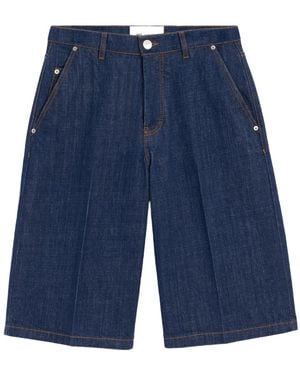 Ami Paris Loose Bermuda Shorts - Blue