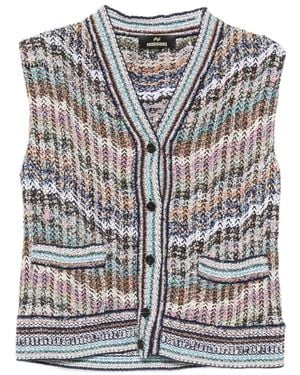 Missoni Zigzag-Knit Gilet - Gray