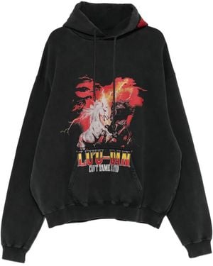 LỰU ĐẠN Sudadera oversize con capucha - Negro