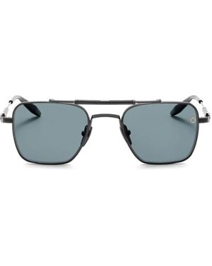 Akoni Europa Square-Frame Sunglasses - Grey