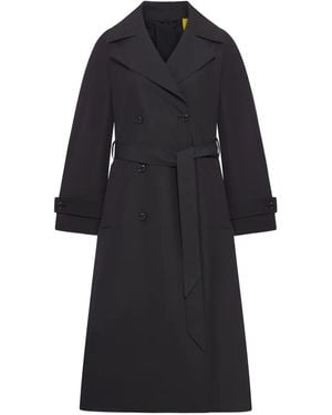 Moncler x Edward Enninful Abrigo Con Doble Botonadura Y Cinturón - Negro