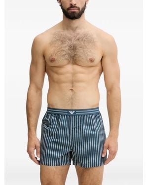Emporio Armani Striped Boxer Shorts (Set Of Two) - Blue