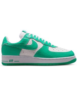 Nike Air Force 1 Crackled-Effect Trainers - Green