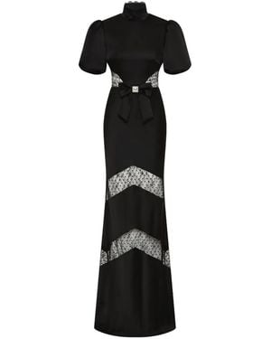 Rebecca Vallance Noire Short Sleeve Gown - Black