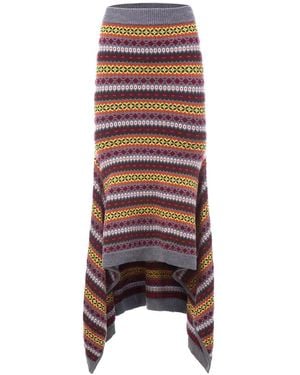 Monse Asymmetrischer Fair Isle Rock - Grau
