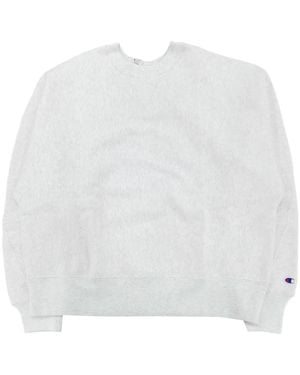 N. Hoolywood X Champion Logo-Patch Sweatshirt - White