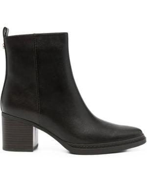 MICHAEL Michael Kors Logo-Plaque Block-Heel Ankle Boots - Black