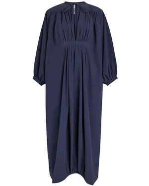Les Vacances d'Irina Pleated Dress - Blue