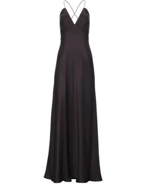 Il Volo Muse Spaghetti-Strap Bias-Cut Dress - Black