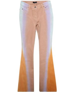 Mugler Gradient-Effect Flared Jeans - Brown