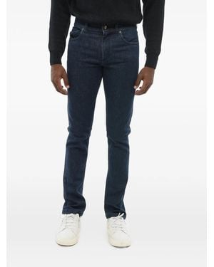 Corneliani Logo-Patch Jeans - Blue