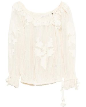 Isabel Marant Blouse With Floral Appliqué - White