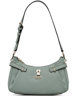 Guess Yesba Buckle-Detail Shoulder Bag - Grey