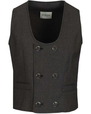 DURAZZI MILANO Double-Breasted Waistcoat - Black