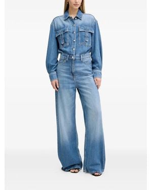 Guess Pocket Denim Jumpsuit - Blue