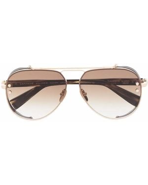 Balmain Aviator-Frame Sunglasses - Brown