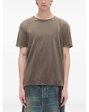 Ann Demeulemeester Baptist Distressed T-Shirt - Grey