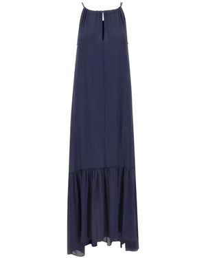 Kaos Ruffled-Hem Sleeveless Dress - Blue