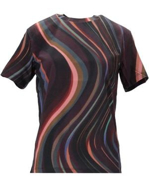 Paul Smith T-Shirt mit Wirbel-Print - Braun