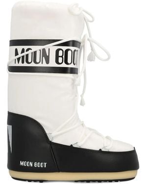 Moon Boot Stiefel mit Logo-Print - Weiß