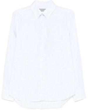 Canali Hemd mit Vichy-Karo - Weiß