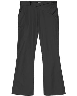 Hyein Seo Pantalones Capri Con Cinturón - Gris