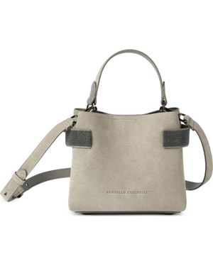 Brunello Cucinelli Small Essence Tote Bag - Metallic