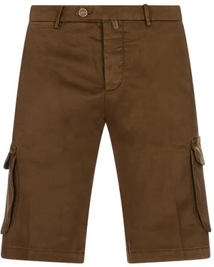 Kiton Logo-Patch Knee-Length Shorts - Green
