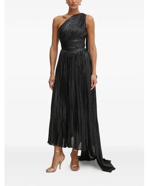 MARCIANO BY GUESS One-Shoulder Pleated Midi Dress - Black