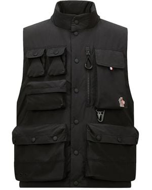 Moncler Logo-patch Gilet - ブラック