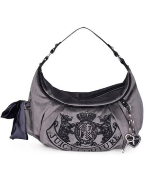 Juicy Couture Crest Textured Shoulder Bag - Grey
