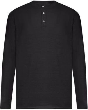 Roberto Collina T-Shirt Boutonné À Manches Longues - Blue