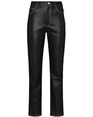 STAUD Elliot Straight-Leg Trousers - Black