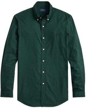 Polo Ralph Lauren Gingham-Check Long-Sleeve Shirt - Green