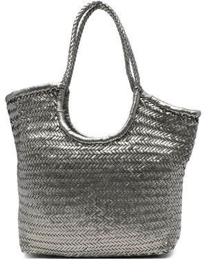 Dragon Diffusion Diagonal Woven Tote Bag - Grey