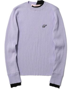 BAPY BY *A BATHING APE® Gerippter Pullover mit Sternverzierung - Lila